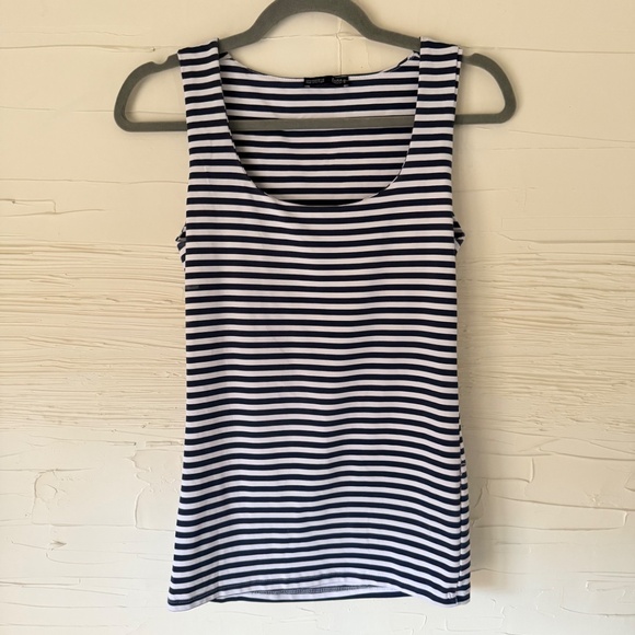ZARA | Size Medium | Navy & White Striped Tank Top - Picture 2 of 6